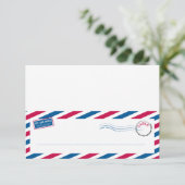 Luftpostkarte Einladung (Stehend Vorderseite)