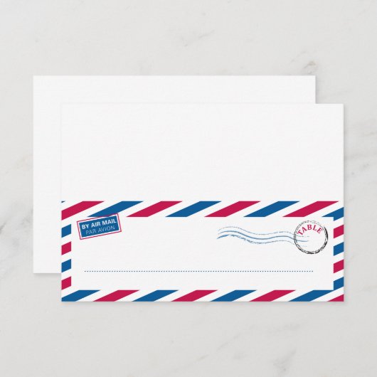 Luftpostkarte Einladung (Vorne/Hinten)