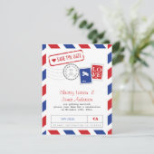 Luftpostkarte Save the Date Einladung (Stehend Vorderseite)