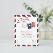 Luftpostkarte Save-the-Date Save The Date (Stehend Vorderseite)