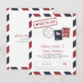 Luftpostkarte Save-the-Date Save The Date (Vorne/Hinten)