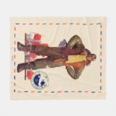 Luftpostpilot Fleecedecke (Vorderseite (Horizontal))
