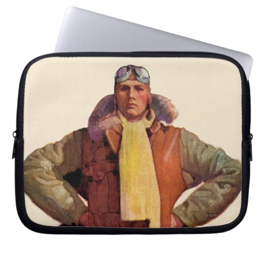 Luftpostpilot Laptopschutzhülle (Vorderseite)
