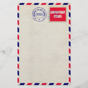 Luftpostsendung Briefpapier