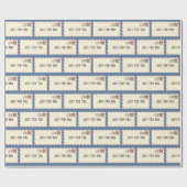 Luftpostumschlag mit Geburtsstempel Geschenkpapier (Flach)