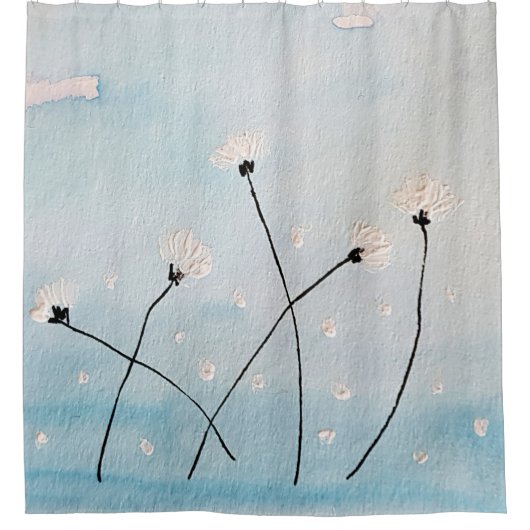 Luftraumblöcke Duschvorhang (Vorderseite)