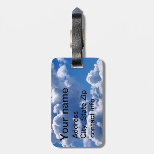 Luftreisender Gepäckanhänger (Rückseite vertikal)