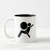 "Luftsack-" Piktogramm-Tasse Zweifarbige Tasse (Links)