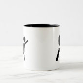 "Luftsack-" Piktogramm-Tasse Zweifarbige Tasse (Mittel)