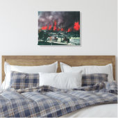 Luftschiff aus Ablaze während des Feuers 1906 Leinwanddruck (Insitu (Schlafzimmer))
