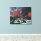 Luftschiff aus Ablaze während des Feuers 1906 Leinwanddruck (Insitu (Holzboden))