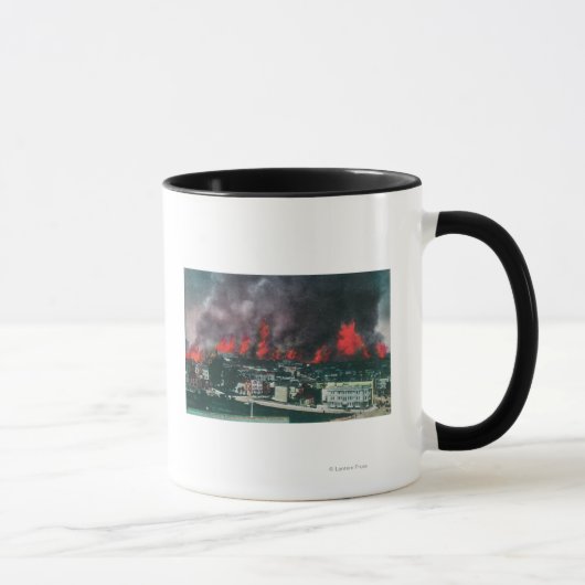Luftschiff aus Ablaze während des Feuers 1906 Tasse (Rechts)