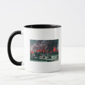 Luftschiff aus Ablaze während des Feuers 1906 Tasse (Links)