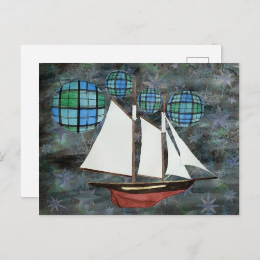 Luftschiff Campbell Postkarte (Vorne/Hinten)