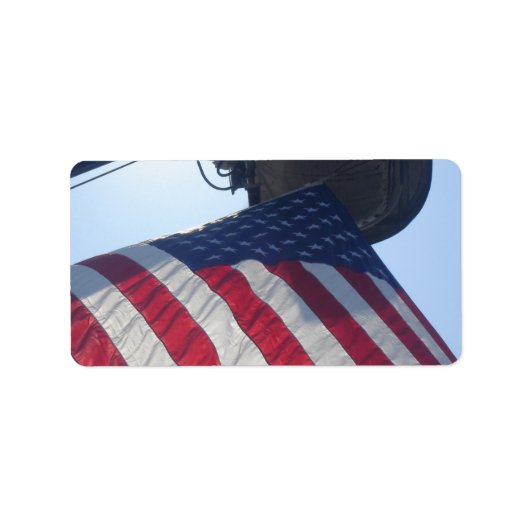 Luftschiff "Fire Truck American Flag" Adressaufkleber (Vorne)