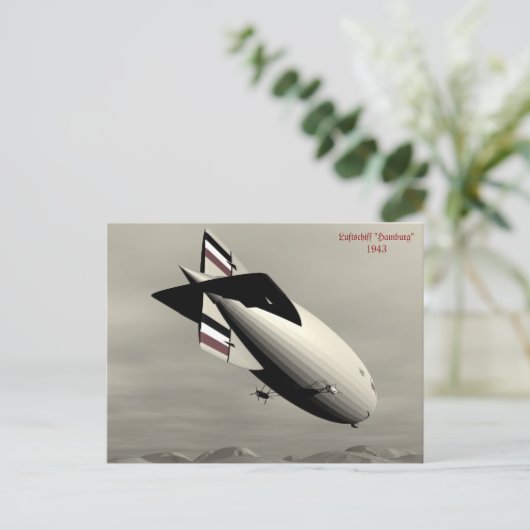 Luftschiff "Hamburg" Postkarte (Stehend Vorderseite)