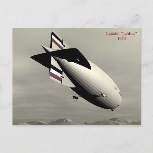 Luftschiff "Hamburg" Postkarte (Vorderseite)