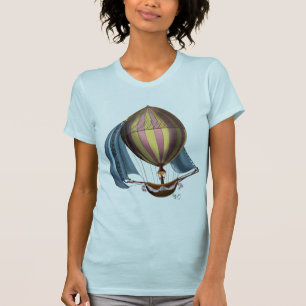 Luftschiff mit blauen Segeln T-Shirt