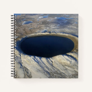 Luftschiff Pingualuit Krater, Quebec, Kanada. Notizblock