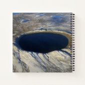 Luftschiff Pingualuit Krater, Quebec, Kanada. Notizblock (Rückseite)