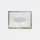 Luftschiff Pingualuit Krater, Quebec, Kanada. Post-it Klebezettel (Vorderseite)