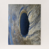 Luftschiff Pingualuit Krater, Quebec, Kanada. Puzzle (Vertikal)