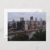 Luftschiff Pittsburgh Skyline bei Sonnenuntergang Postkarte (Vorne/Hinten)