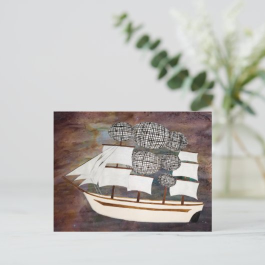 Luftschiff Rabbie Burns Postkarte (Stehend Vorderseite)