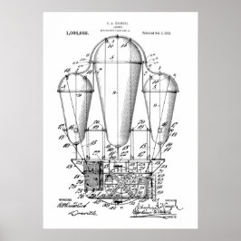 Luftschiff Steampunk Patent Poster
