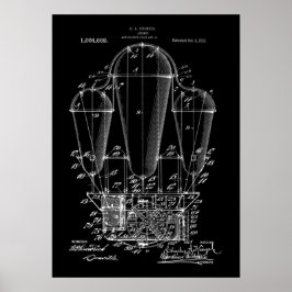 Luftschiff Steampunk Patent Poster