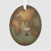 Luftschiff über die Osthalbkugel - Karte Ornament (Vorderseite)