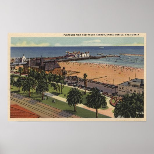 Luftschiff und Yachthafen Poster (Vorne)