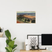 Luftschiff und Yachthafen Poster (Heimbüro)