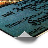 Luftschiff Zeppelin Luftschiff über Stadtplakat Poster (Ecke)