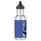 Luftschiffe, die über Wolken fahren - Holzschnitt Edelstahlflasche (Links)