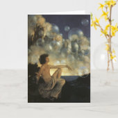 Luftschlösser, Maxfield Parrish Vintag Karte (Gelbe Blume)