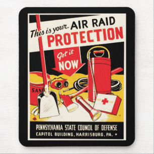 Luftschutz Mousepad