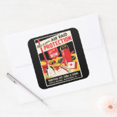 Luftschutz Quadratischer Aufkleber (Umschlag)