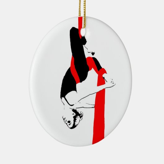 Luftseide-Doppeltes versah Verzierung in Schwarzem Keramik Ornament (Rechts)