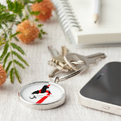 Luftseide-Zwillings-Pose-Schlüsselanhänger Schlüsselanhänger (Seite)