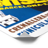 Luftseilbahn Montserrat Reiseplakat Poster (Ecke)