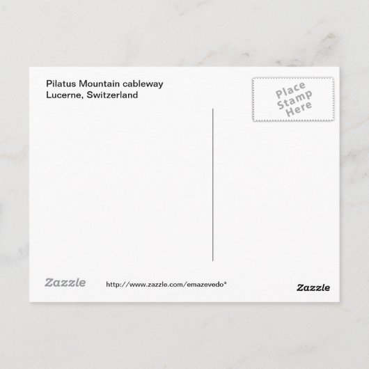 Luftseilbahn Pilatus Postkarte (Rückseite)
