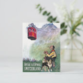Luftseilbahn, Schweiz, Jahrgangsreise Postkarte (Stehend Vorderseite)