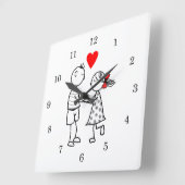 Luftseilhalterung für mehrere Lieben Quadratische Wanduhr (Winkel)