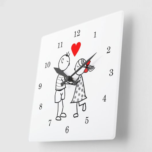 Luftseilhalterung für mehrere Lieben Quadratische Wanduhr (Winkel)