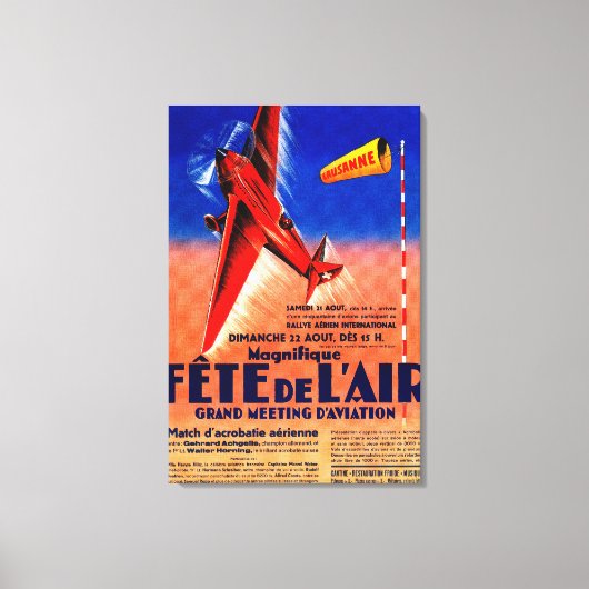 Luftshow mit Haryse Hilsz Werbeposte Leinwanddruck (Vorderseite)