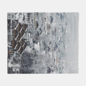 LUFTSICHT AUF DAS DORF MIT SCHNEE FLEECEDECKE (Vorderseite (Horizontal))