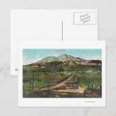Luftsicht auf das Tal und den Berg Shasta Postkarte (Vorne/Hinten)