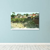 Luftsicht auf den Badestrand Leinwanddruck (Insitu (Holzboden))