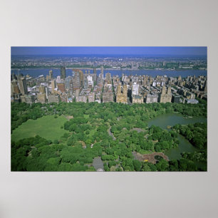 Luftsicht auf den Central Park und die Westseite Poster